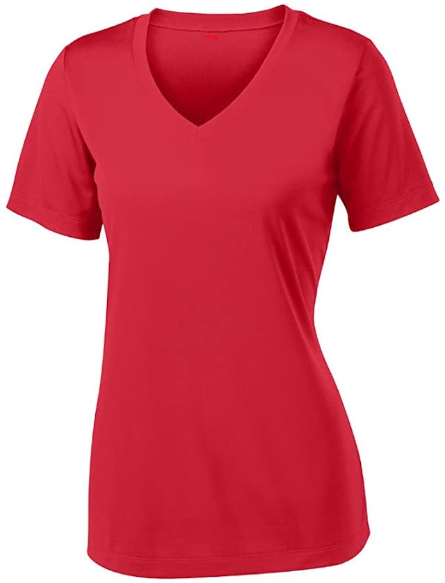 100% Polyester, Machine wash, 100% cationic polyester interlock, Machine Wash & Pre Shrunk for a Great Fit, Lightweight, roomy and highly breathable with moisture wicking fabric which helps to keep moisture away, Soft Lightweight Fabric with comfortable V-neck collar and a slimmer fit, delivers a sleek, more feminine silhouette and Added Comfort
