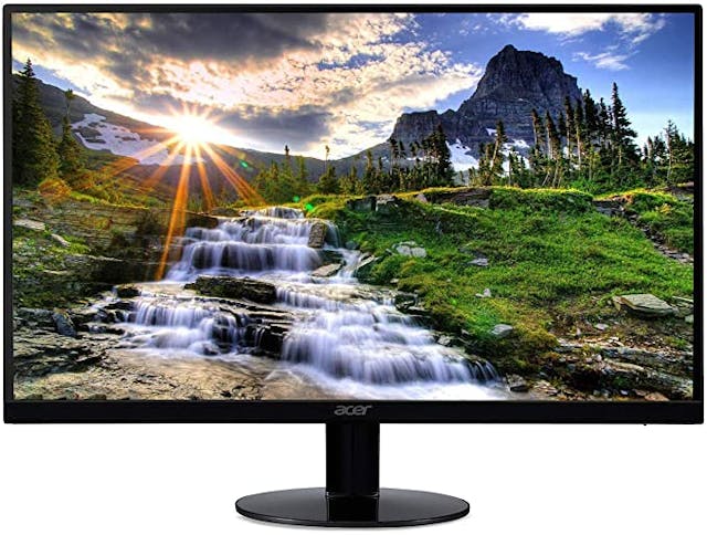 21. 5 inches Full HD (1920 x 1080) widescreen IPS display And Radeon free Sync technology. No compatibility for VESA Mount Refresh Rate: 75Hz - Using HDMI port Zero-frame design | ultra-thin | 4ms response time | IPS panel Aspect ratio - 16: 9. Color Supported - 16. 7 million colors. Brightness - 250 nit Tilt angle -5 degree to 15 degree. Horizontal viewing angle-178 degree. Vertical viewing angle-178 degree 75 hertz